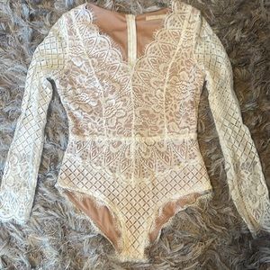 White Lace Bodysuit